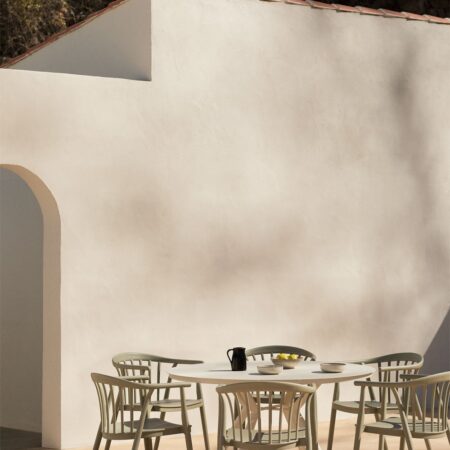 Set Tavolo Rotondo in Alluminio Valerie (Ø125 cm) e 6 Sedie da Giardino Ivor
