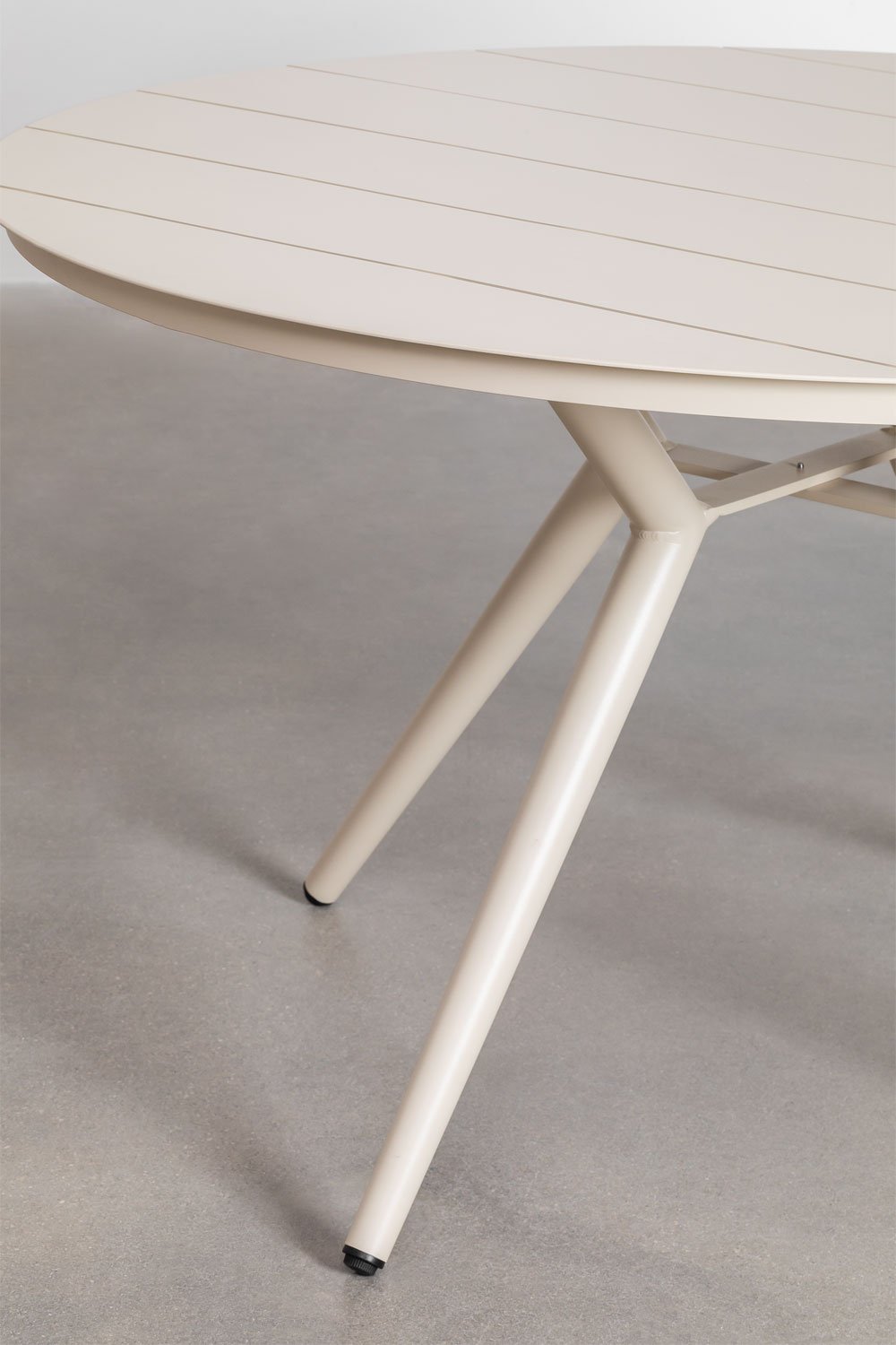 Set tavolo rotondo in alluminio Valerie (Ø125 cm) e 6 sedie da giardino Ores