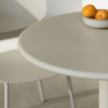Set tavolo rotondo Mizzi (Ø70 cm) e 2 sedie da giardino Tupah