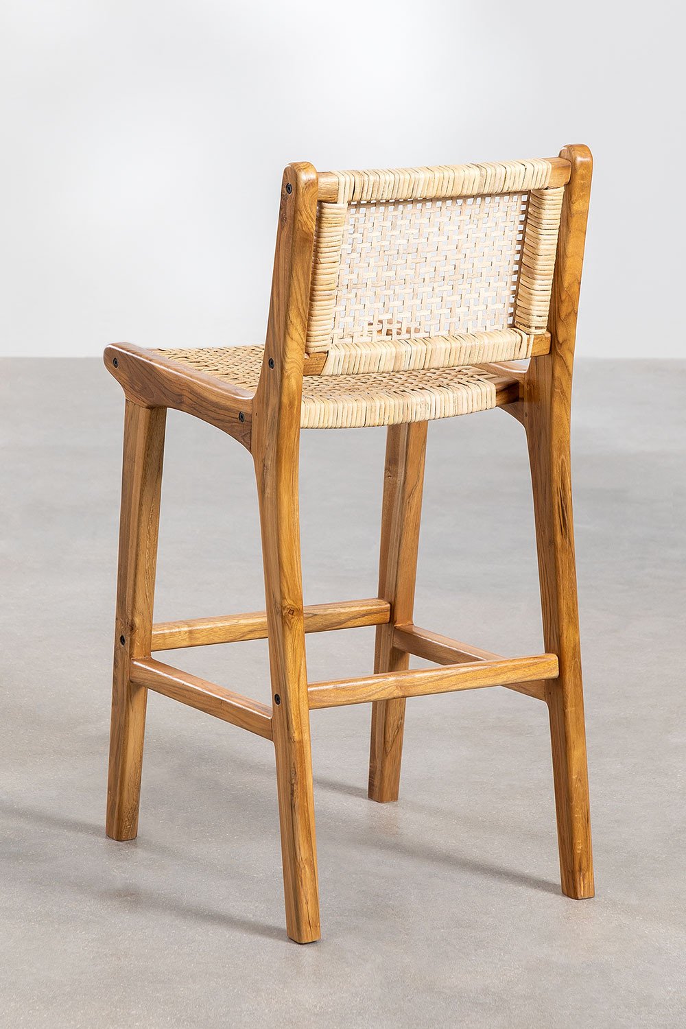 Sgabello alto ↑61 cm in legno di teak Catua