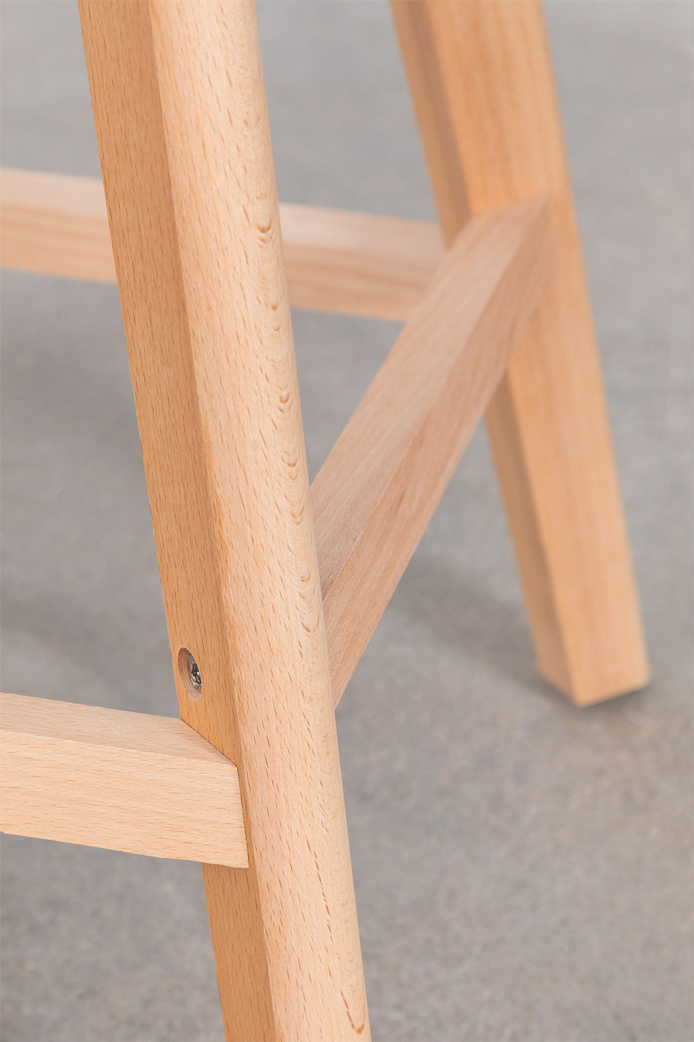 Sgabello alto con cuscino in ecopelle Nordic