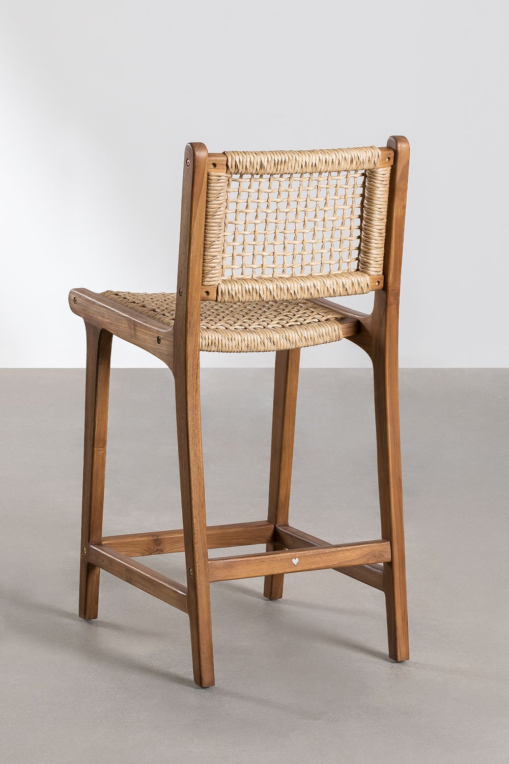 Sgabello alto da giardino in legno di teak 65 cm Malmo