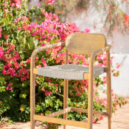 Sgabello alto da giardino in legno (66,5 cm) Naele