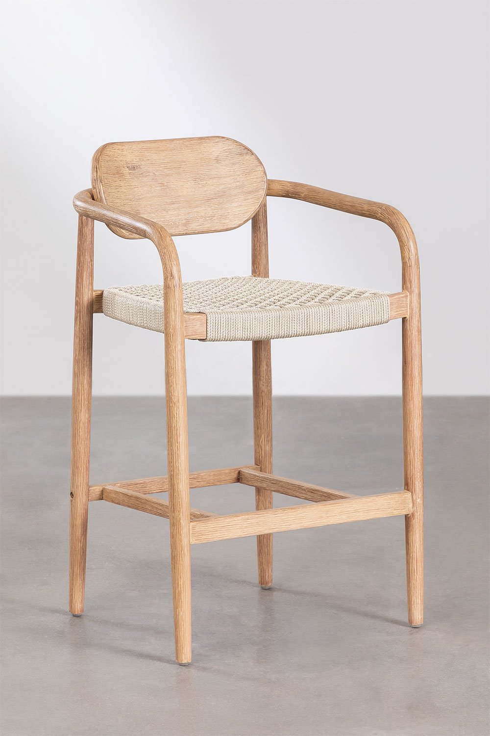 Sgabello alto da giardino in legno (66,5 cm) Naele