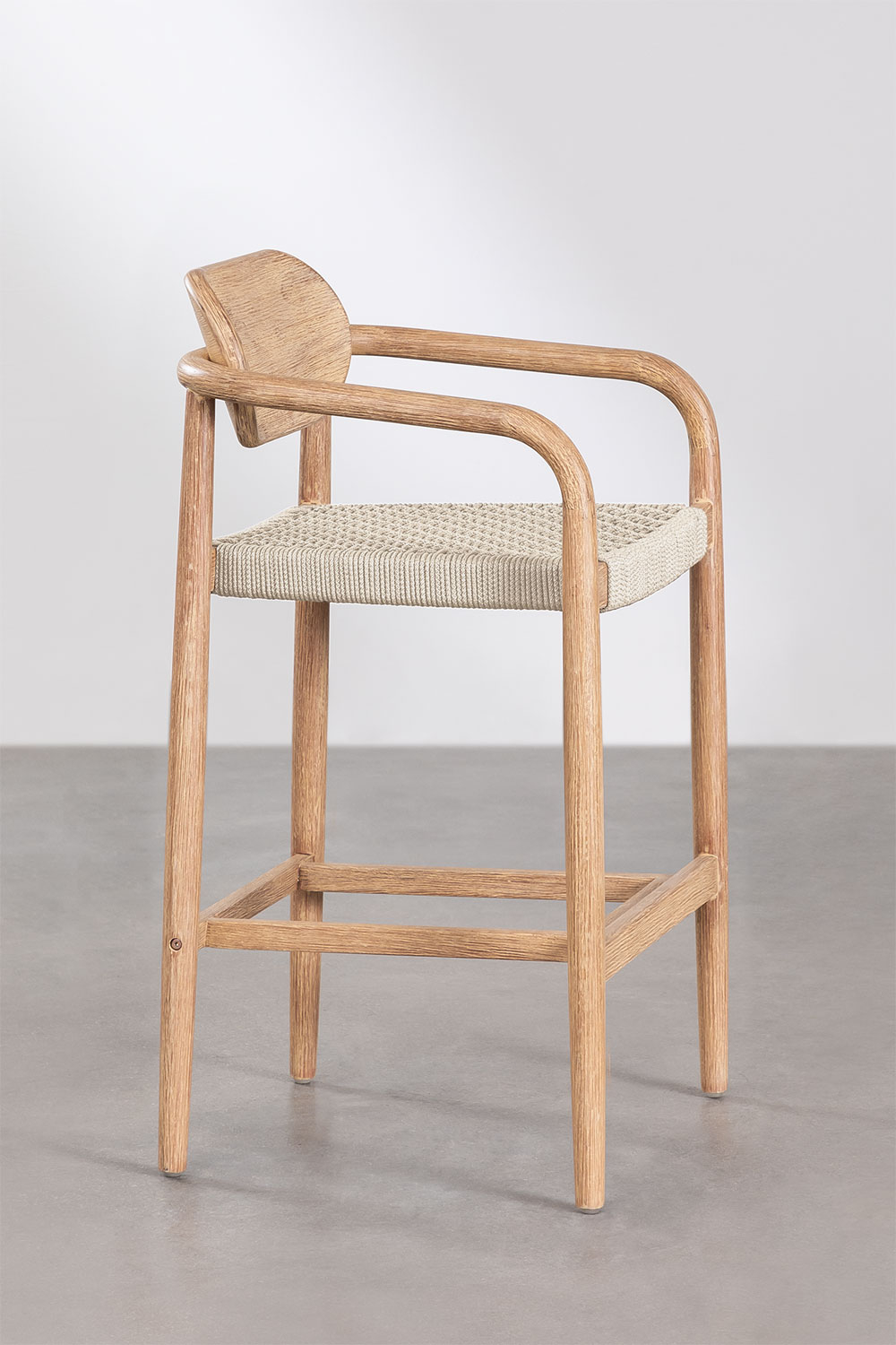Sgabello alto da giardino in legno (66,5 cm) Naele