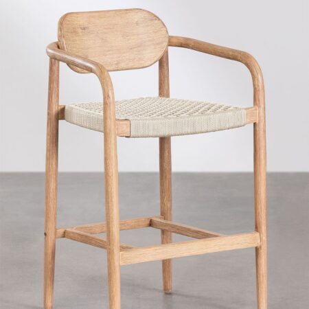 Sgabello alto da giardino in legno (66,5 cm) Naele