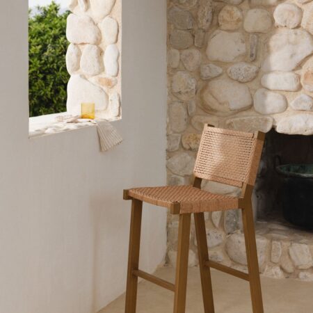 Sgabello da giardino Ori High in vimini sintetico (75 cm)