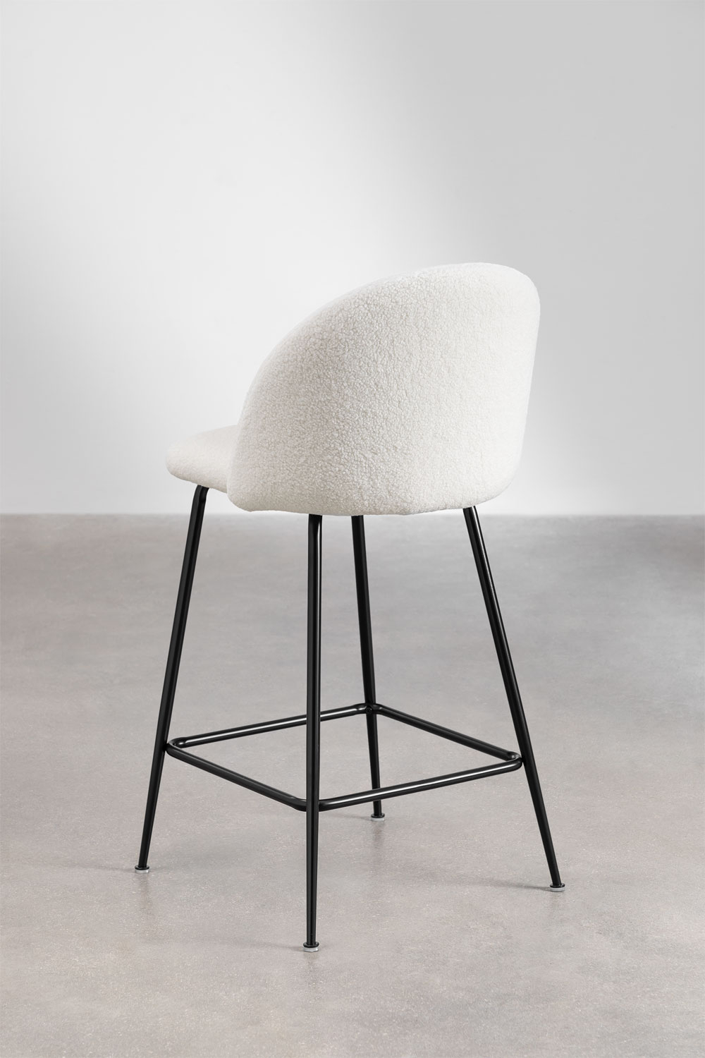 Sgabello alto in ciniglia Kana Design