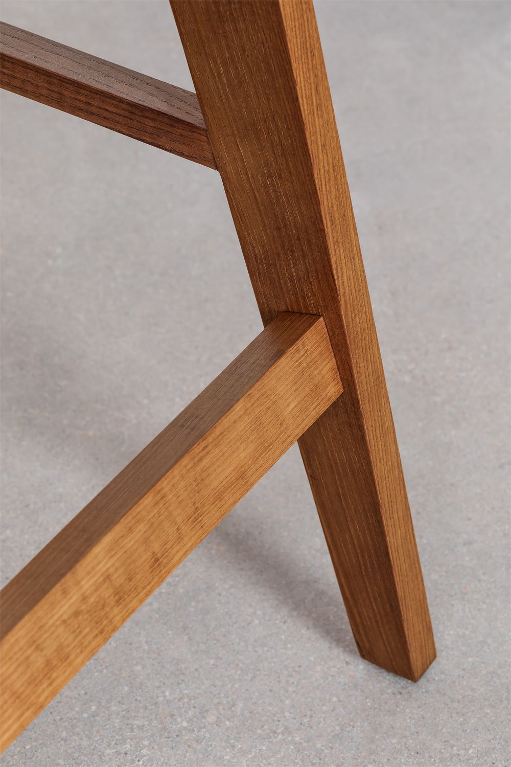 Sgabello Alto in Legno Fresno e Rattan (65,5 cm) Lali