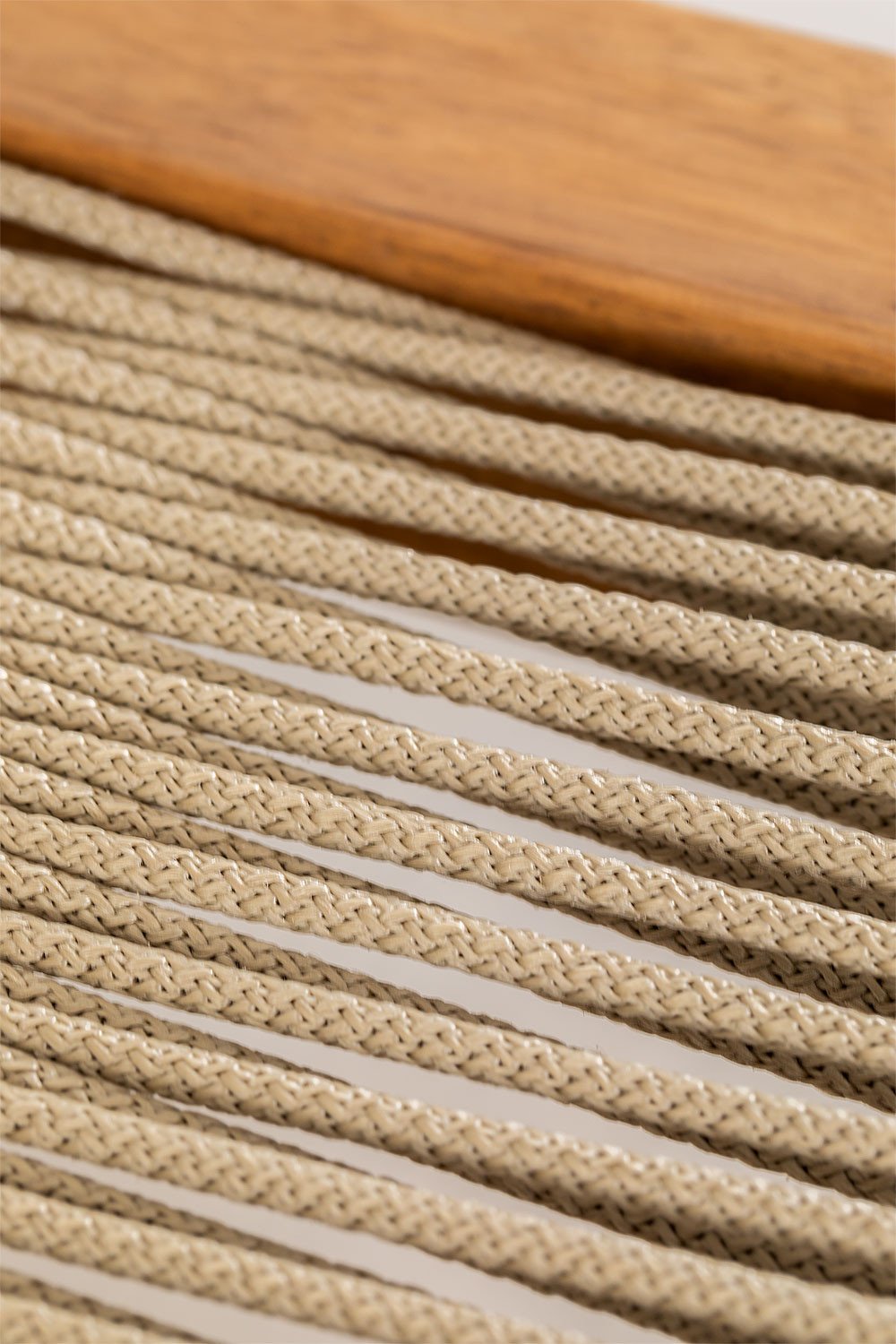 Sgabello alto 65 cm in legno di acacia e corda intrecciata Tenay