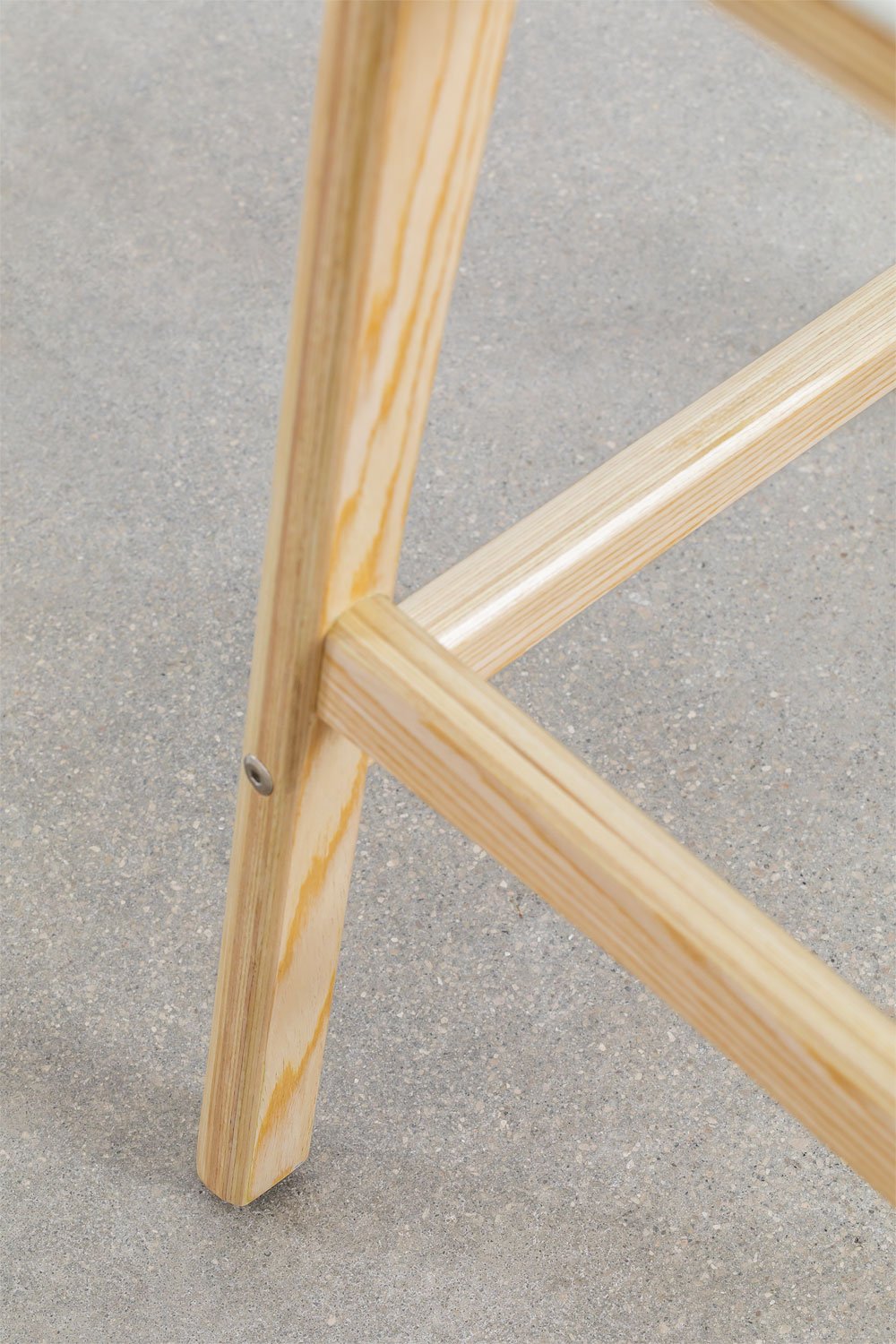 Sgabello alto 65cm in legno e similpelle Lorete