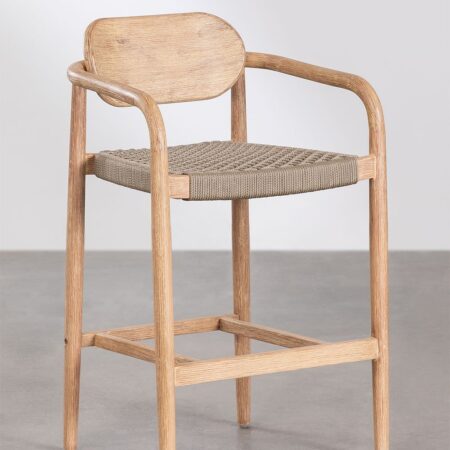 Sgabello alto in legno (66,5 cm) Naele