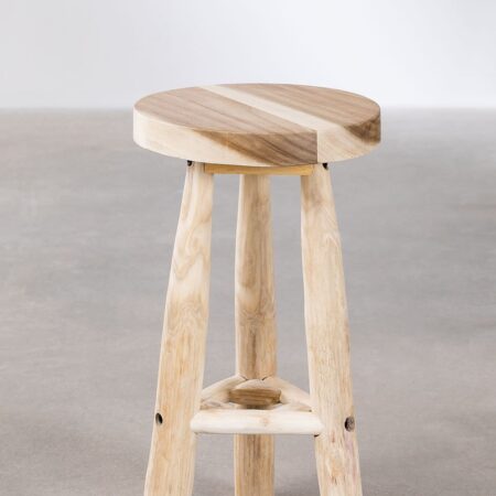 Sgabello alto in legno (65 cm) Narel