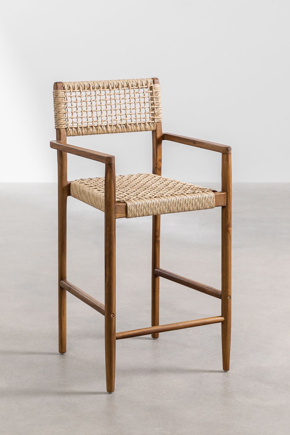 Sgabello alto in legno di teak 65cm Orebro