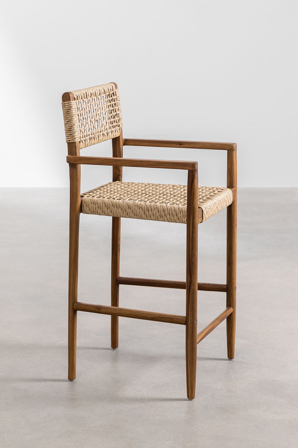 Sgabello alto in legno di teak 65cm Orebro