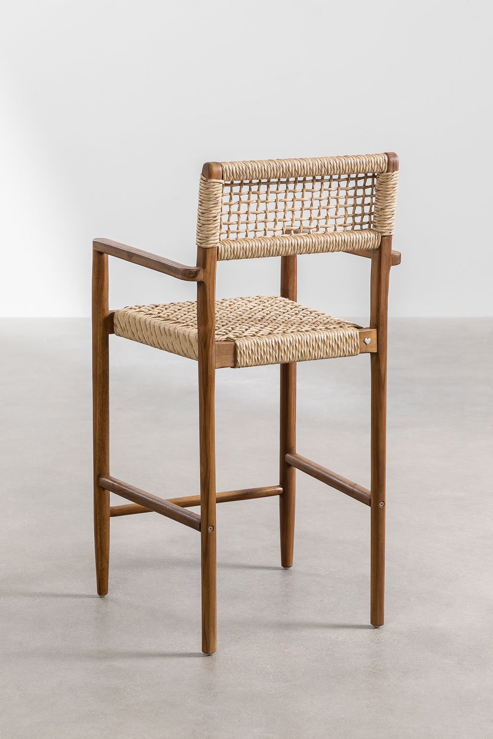 Sgabello alto in legno di teak 65cm Orebro
