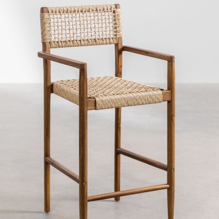Sgabello alto in legno di teak (66,5 cm) Orebro