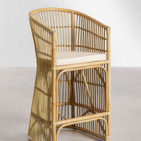 Sgabello alto in rattan Izabal