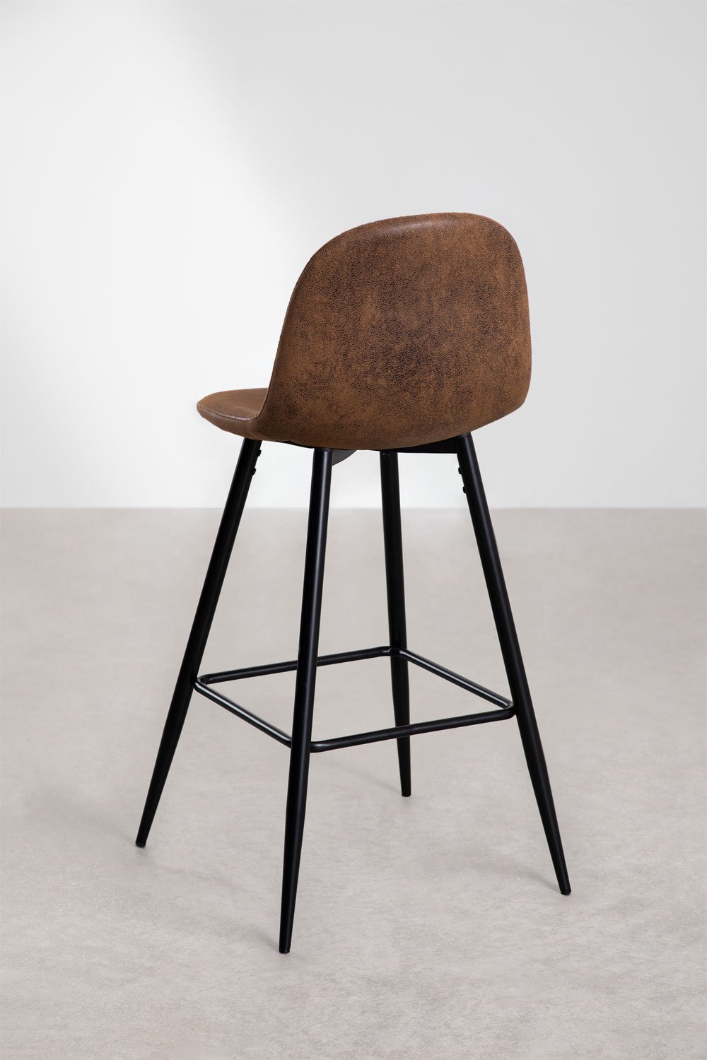 Sgabello alto Glamm in similpelle