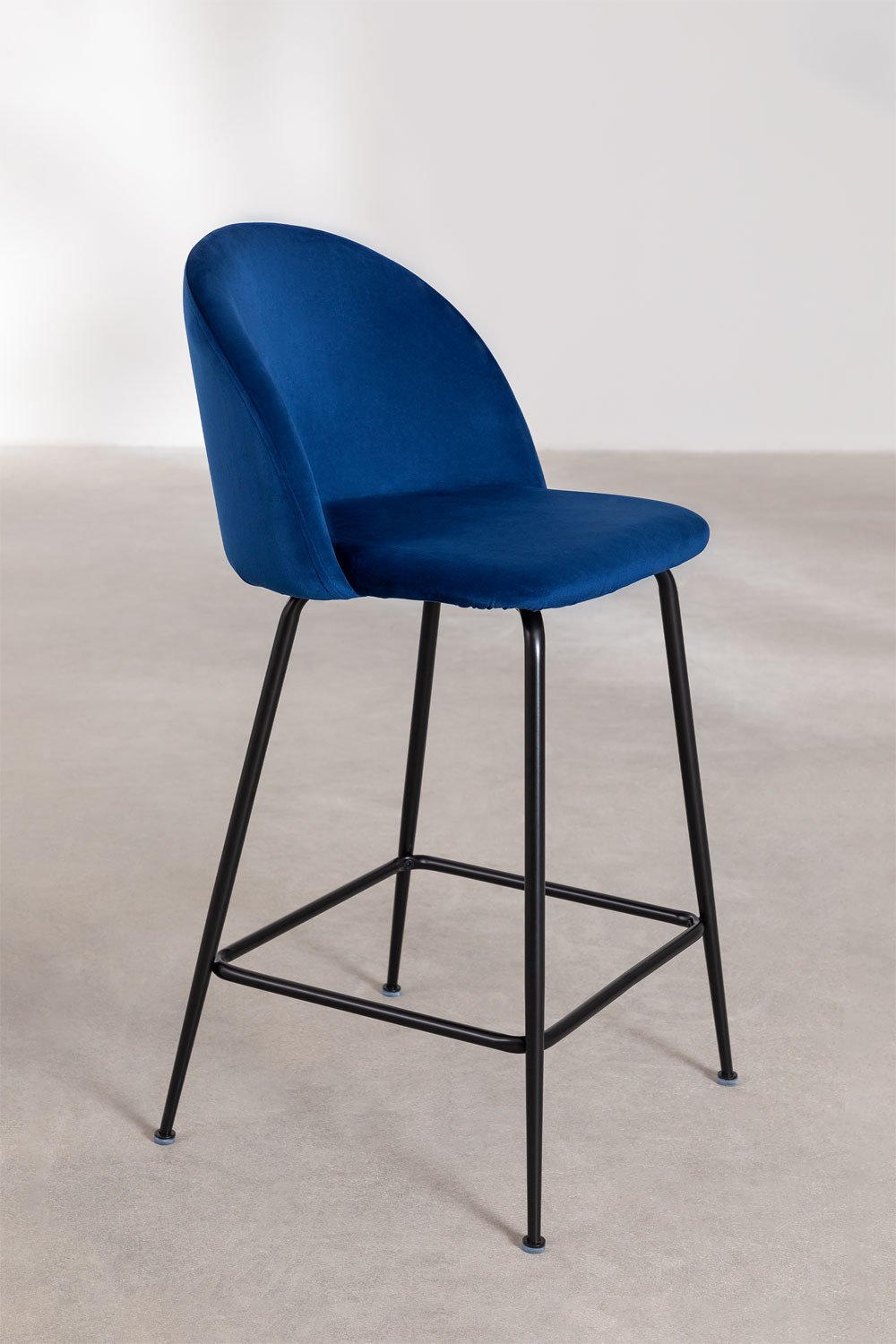 Sgabello alto in velluto Kana Design