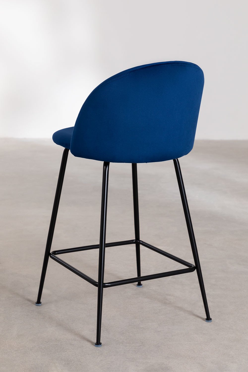 Sgabello alto in velluto Kana Design