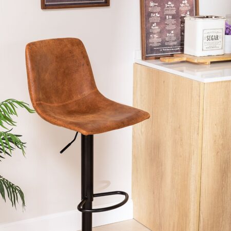 Sgabello alto regolabile in similpelle Ody Style