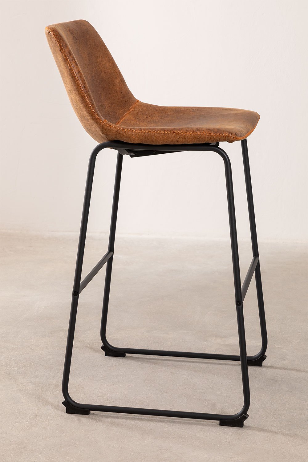 Sgabello alto rivestito in similpelle Ody Style