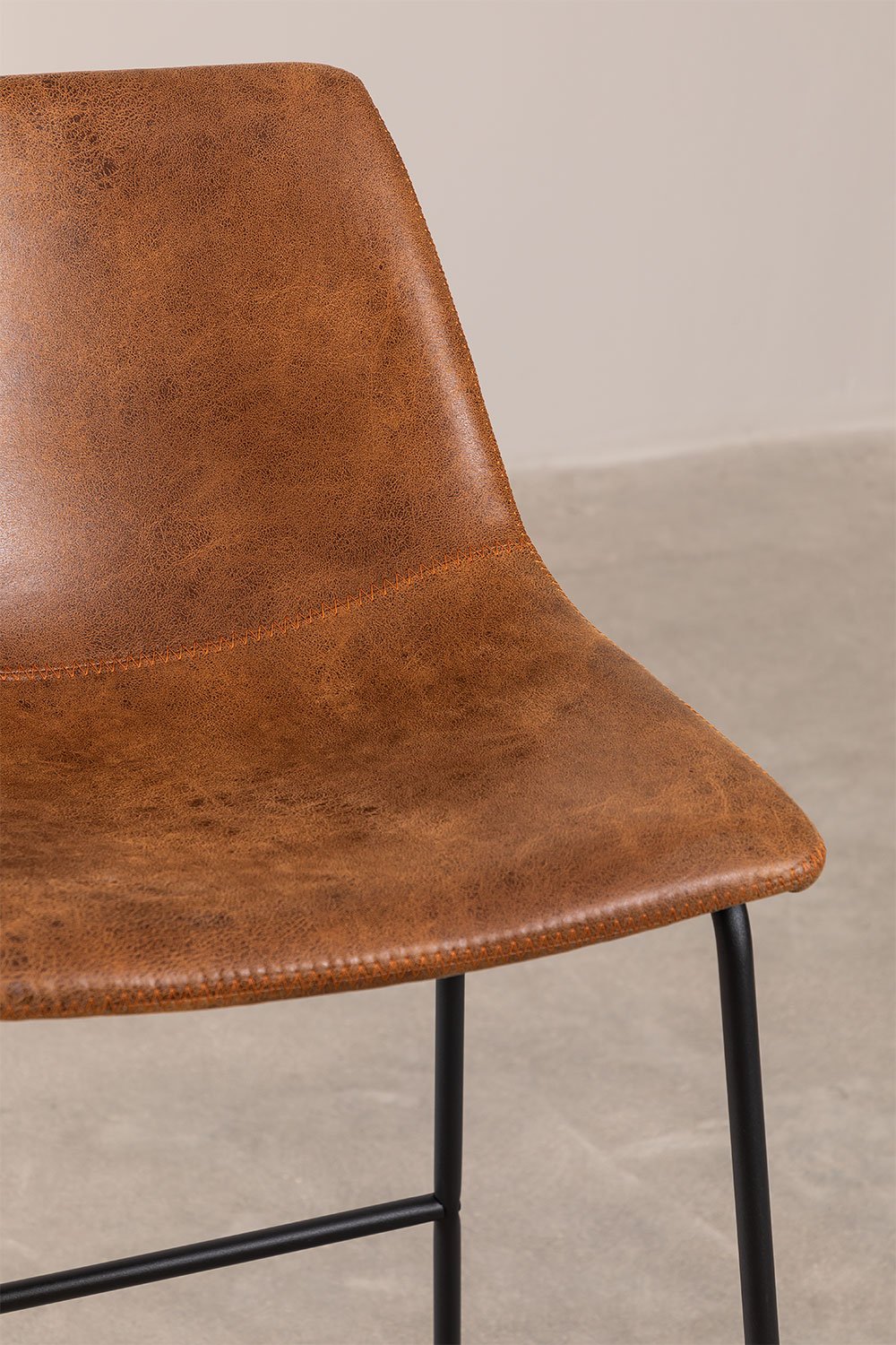 Sgabello alto rivestito in similpelle Ody Style