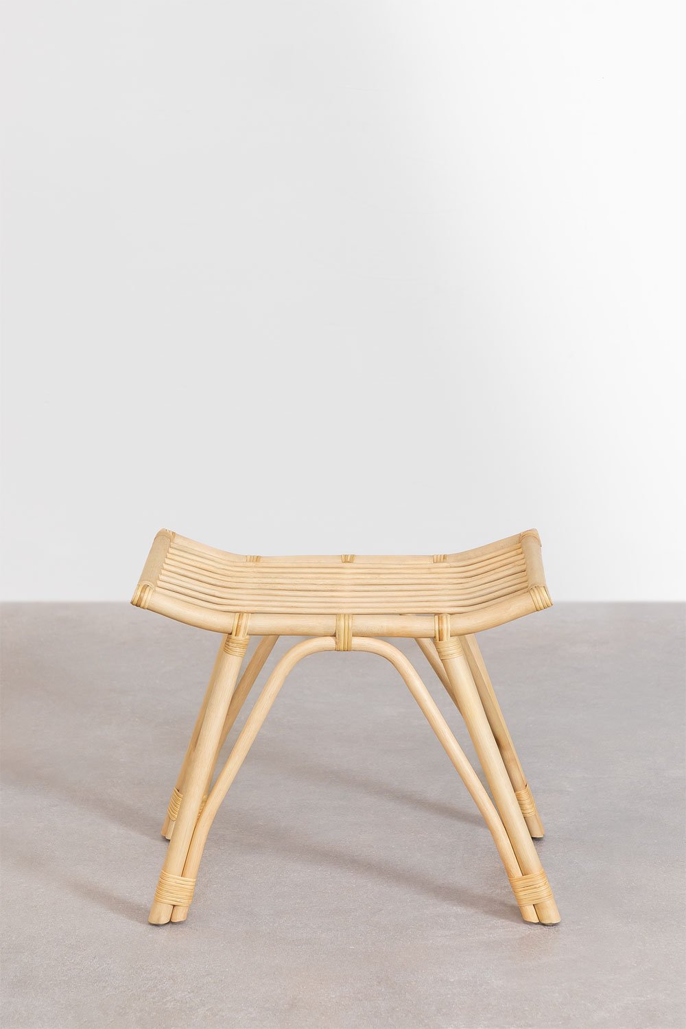 Sgabello basso da giardino in rattan Trevijon