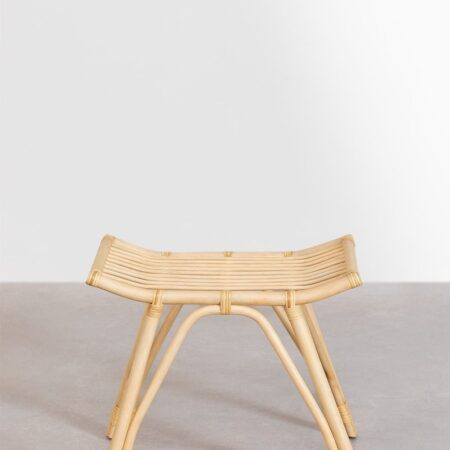 Sgabello basso da giardino in rattan Trevijon