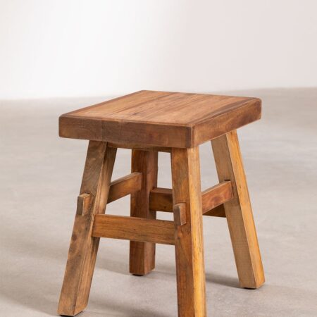 Sgabello Basso in Legno Riciclato Roblie