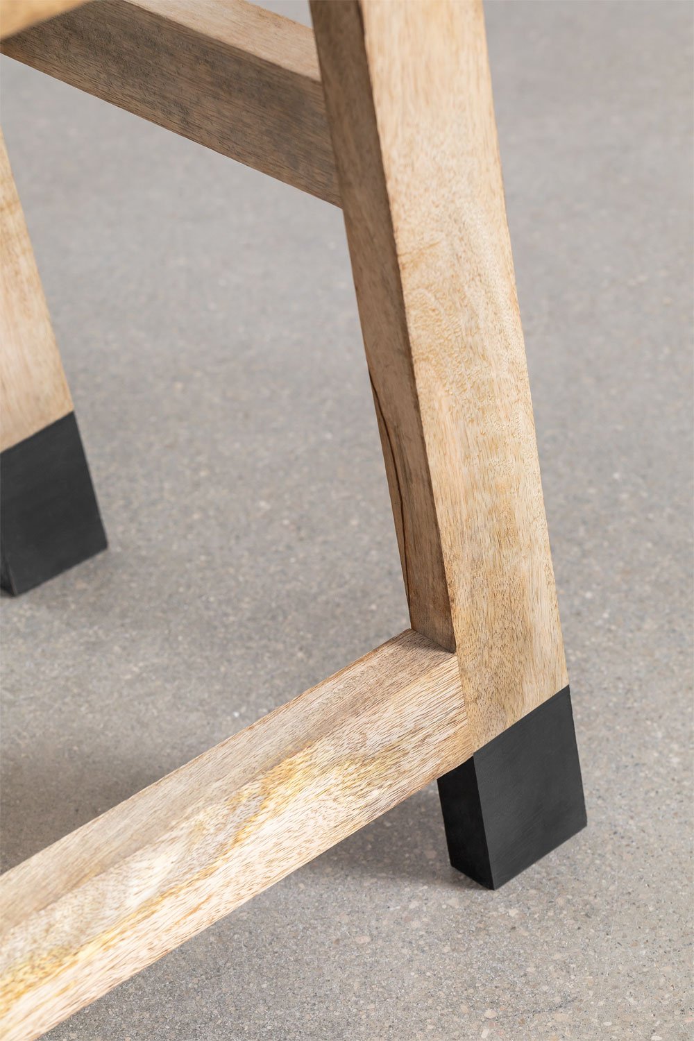 Sgabello basso in legno di mango Pid
