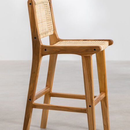 Sgabello alto da giardino in legno di teak (61,5 cm) Catua