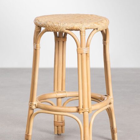 Jachel sgabello alto da giardino in rattan 65 cm
