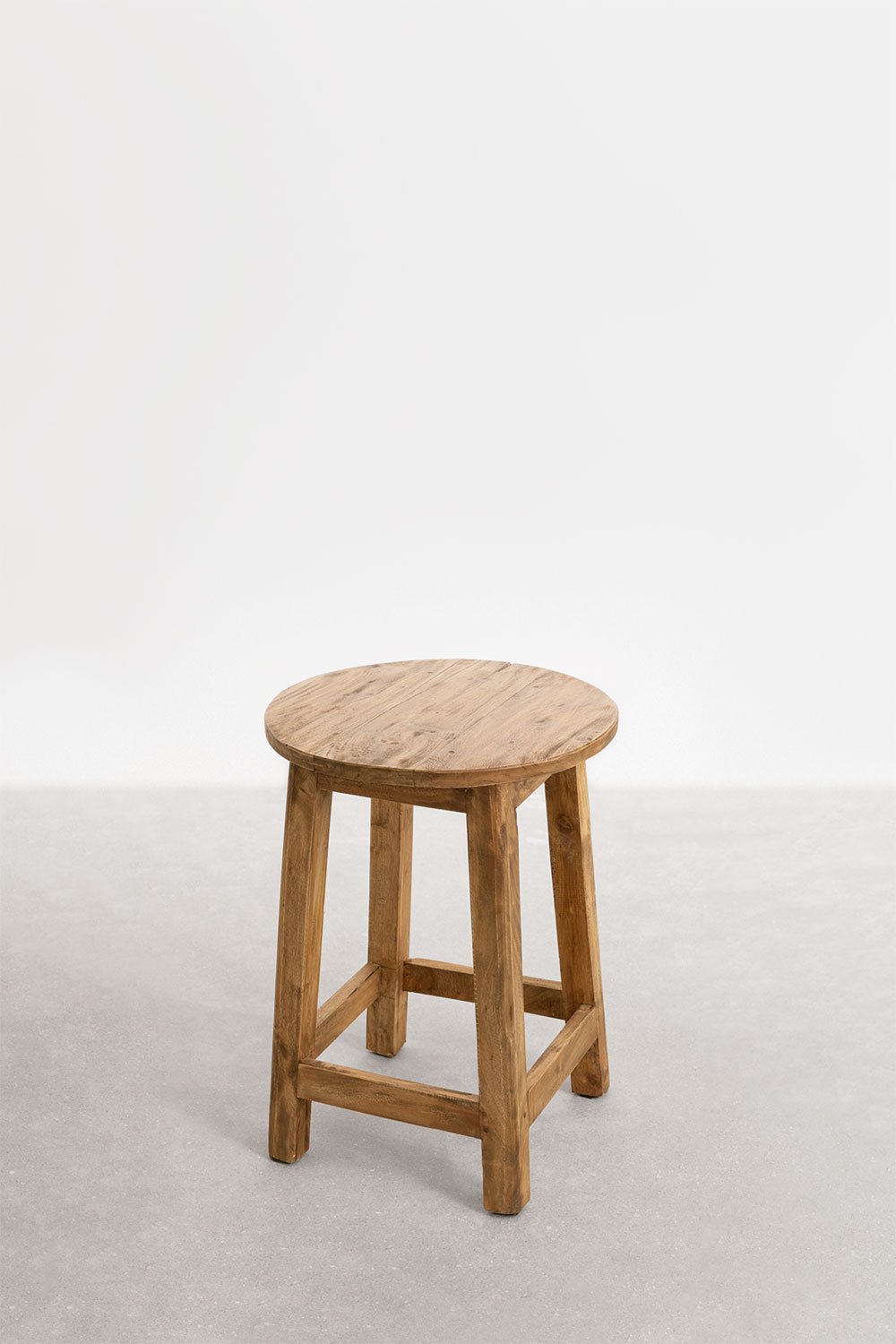 Sgabello Basso in Legno Riciclato Lare