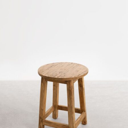 Sgabello Basso in Legno Riciclato Lare