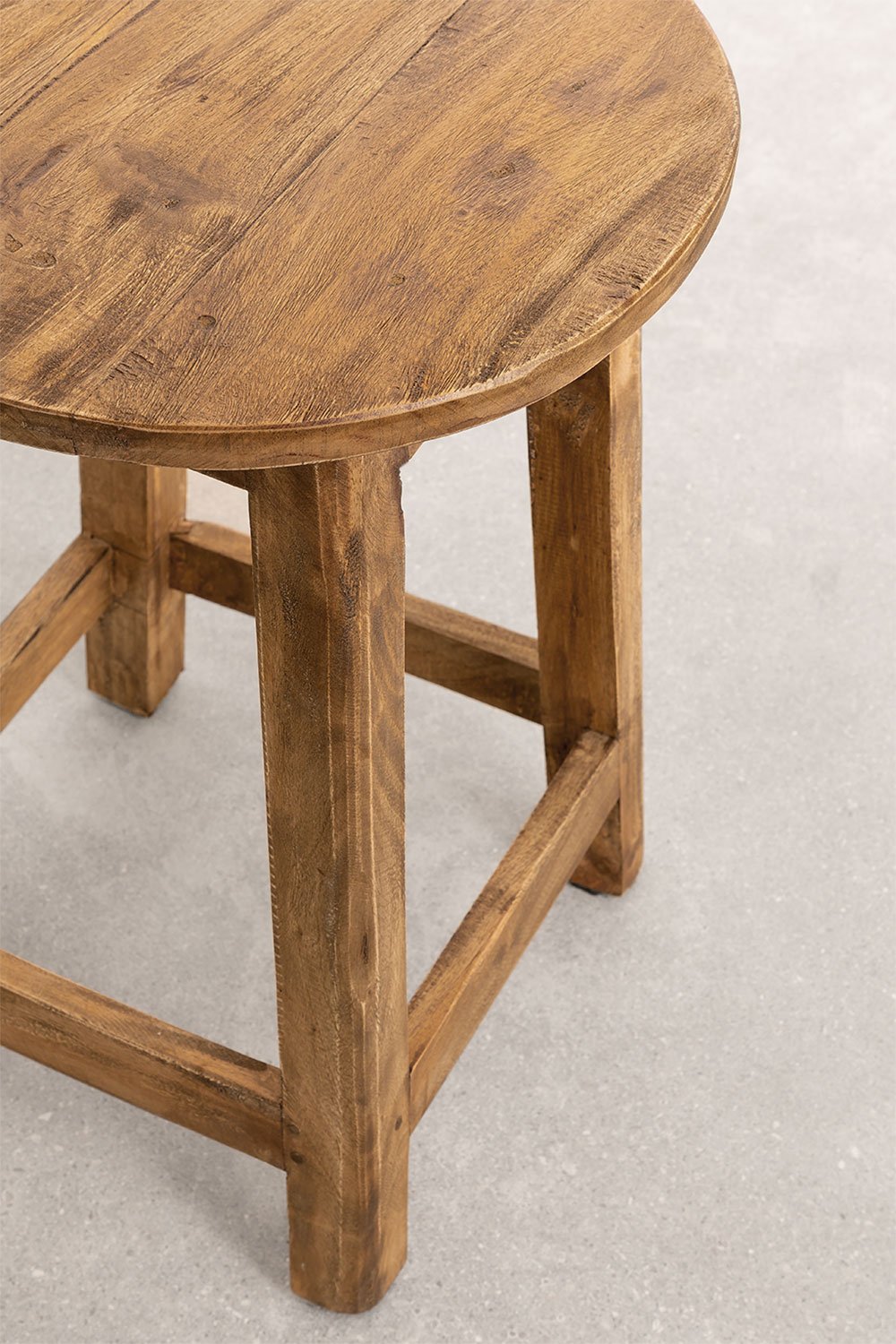 Sgabello Basso in Legno Riciclato Lare