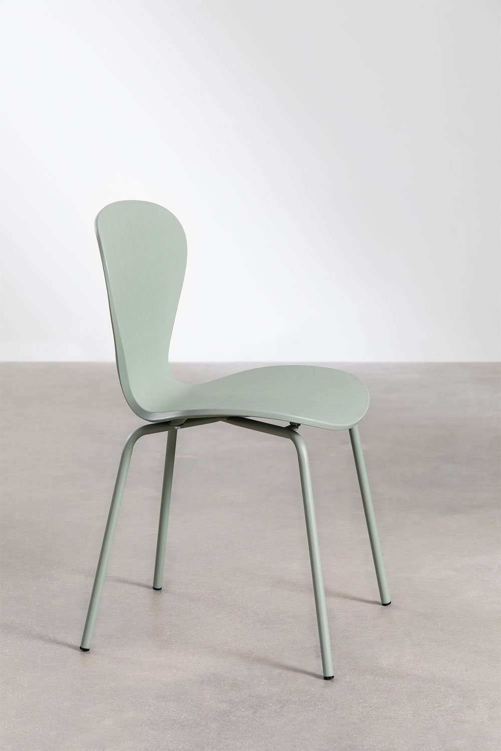 Confezione da 4 sedie da pranzo impilabili Uit Colors