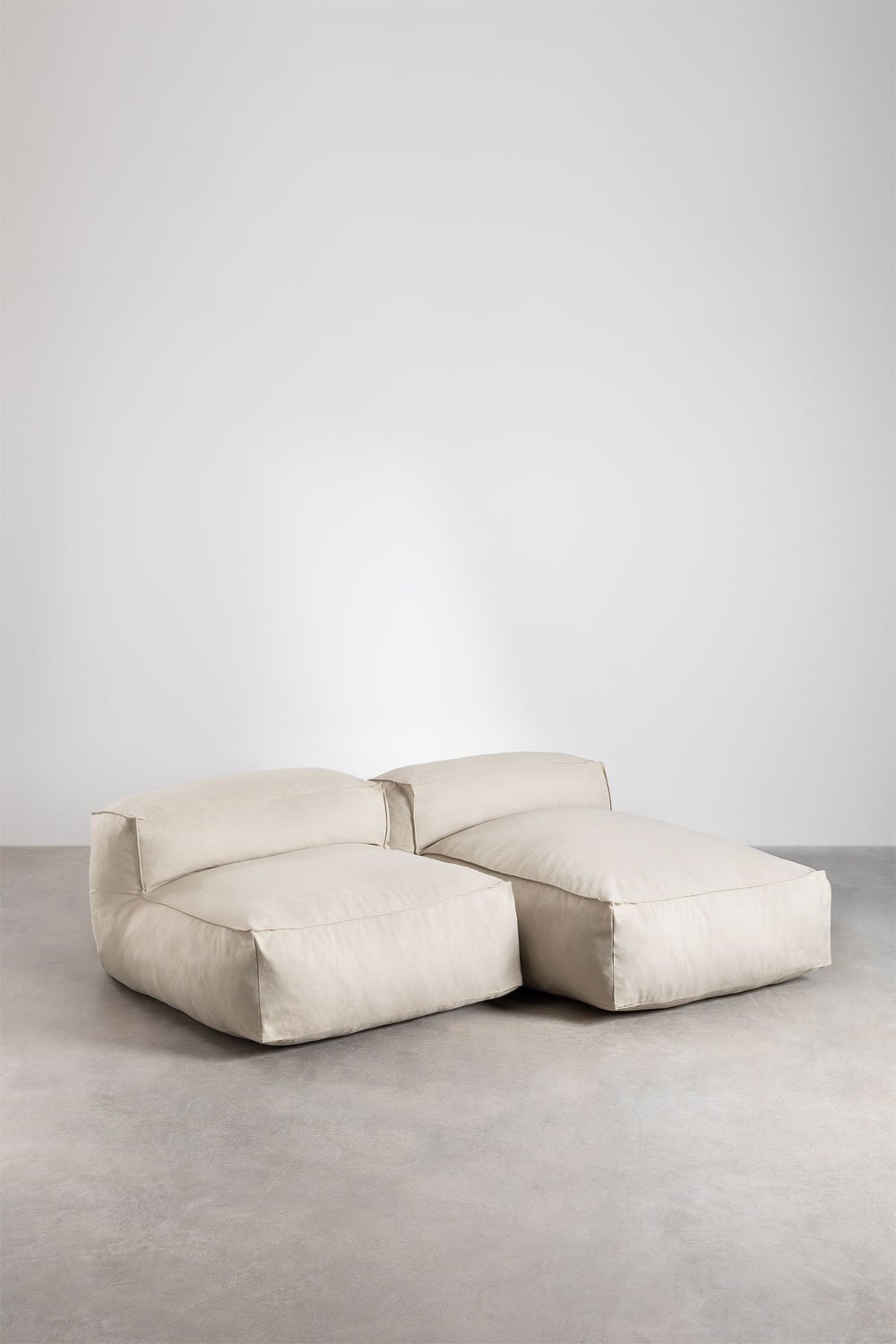 Divano Chaise Longue Modulare in 2 Pezzi per Giardino Dojans