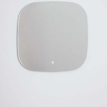 Specchio da bagno quadrato con luce LED e antiappannamento (75x75 cm) Tobie