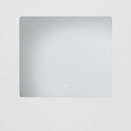 Specchio da bagno rettangolare con luce led e antiappannamento (80x70 cm) Gualar