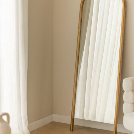 Specchio da parete (178 x 58 cm) in legno di rovere Ovidia