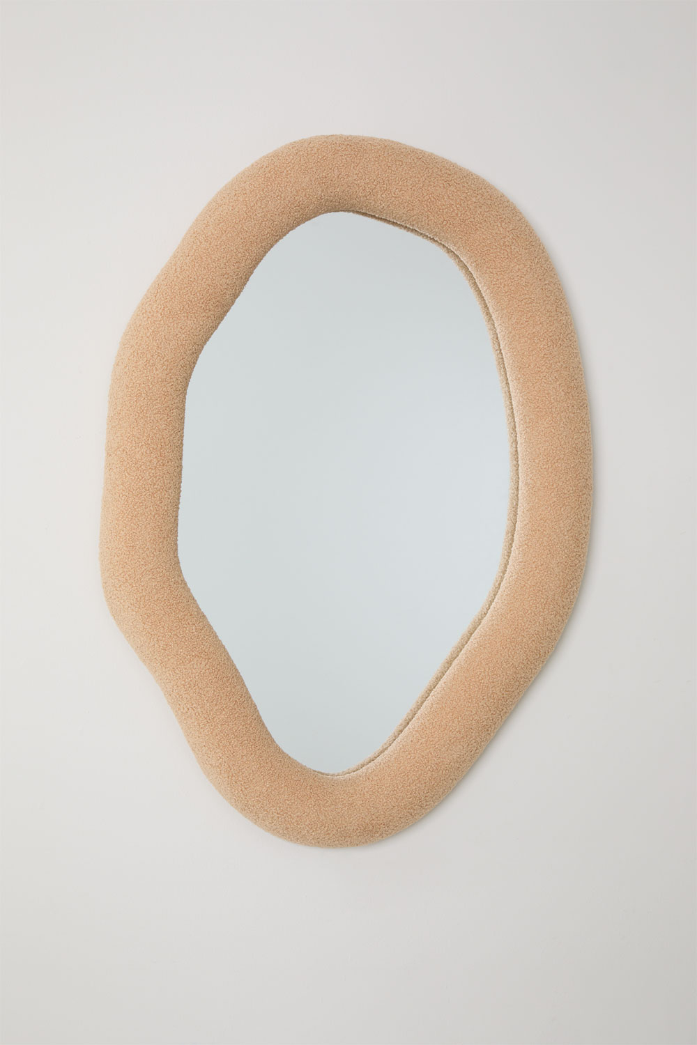 Specchio da parete 70x100 cm in shearling Ceniro