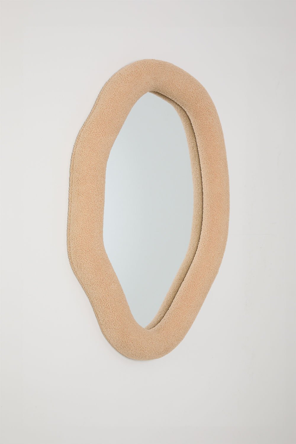 Specchio da parete 70x100 cm in shearling Ceniro