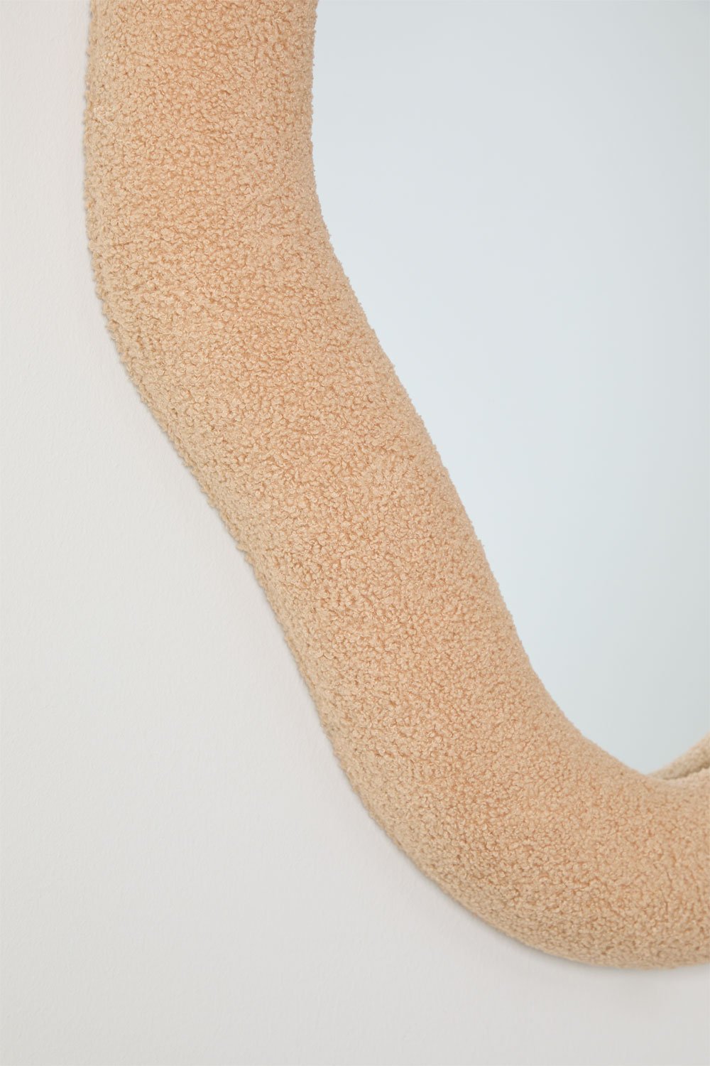 Specchio da parete 70x100 cm in shearling Ceniro