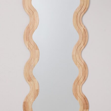 Specchio da parete in legno di rovere (85x180 cm) Lierta