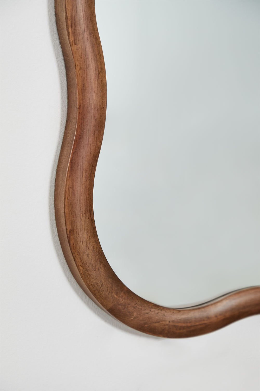 Specchio da parete in legno di quercia Aldreu