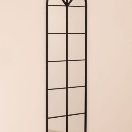Specchio da parete in metallo effetto finestra (60x180 cm) Paola