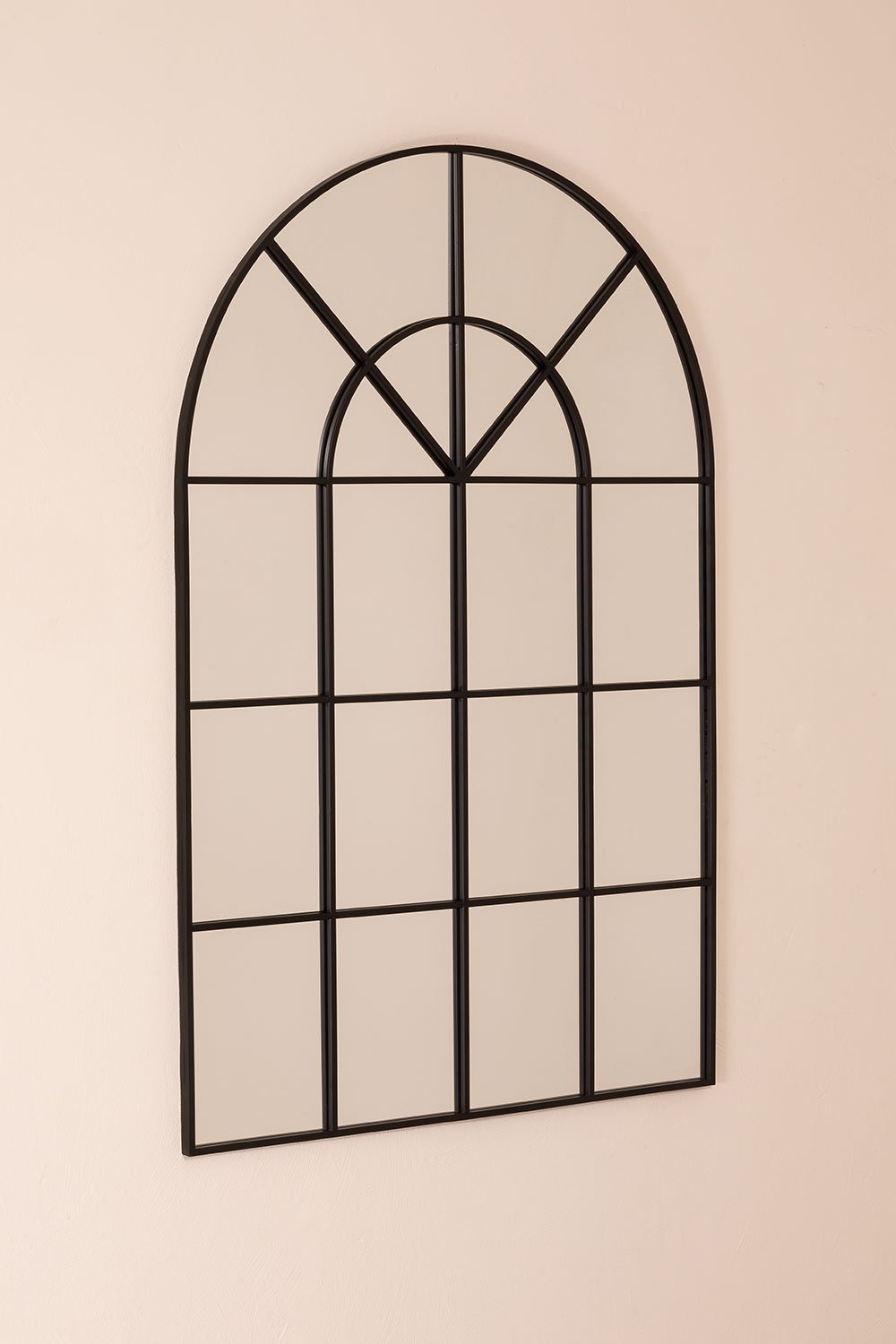 Specchio da parete effetto finestra in metallo Paola (90x135 cm)