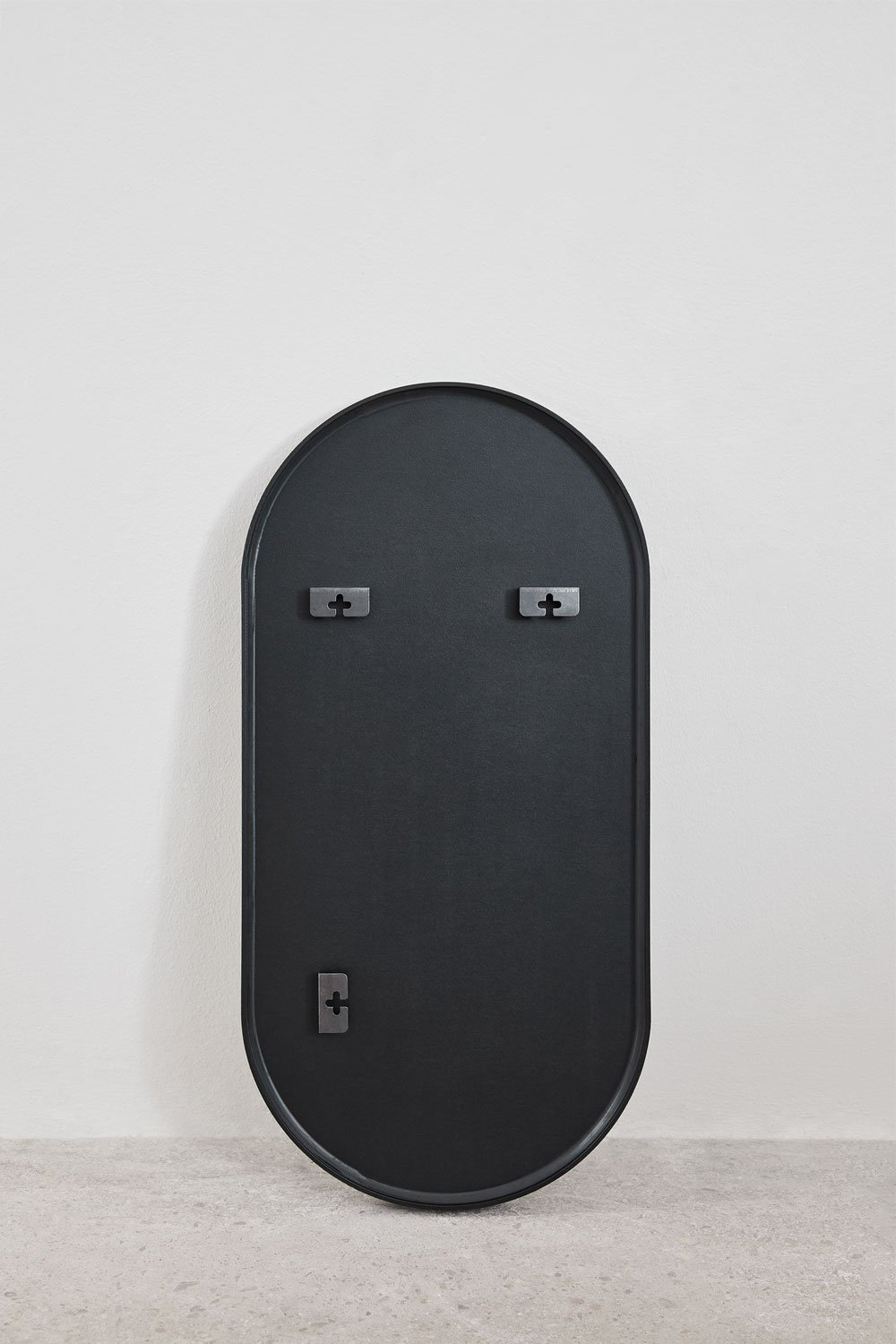 Specchio da parete ovale in alluminio (35x70 cm) Elbert